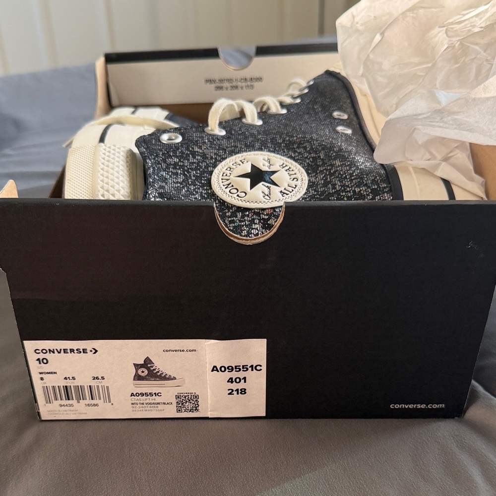Converse Chuck Taylor Glitter High Tops | Women’s 10 | Like New w/ Box